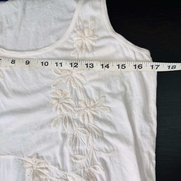 Johnny Was 4 Love and Liberty Top Women Medium Floral Embroidery Hi Lo Lagenlook - Picture 9 of 10